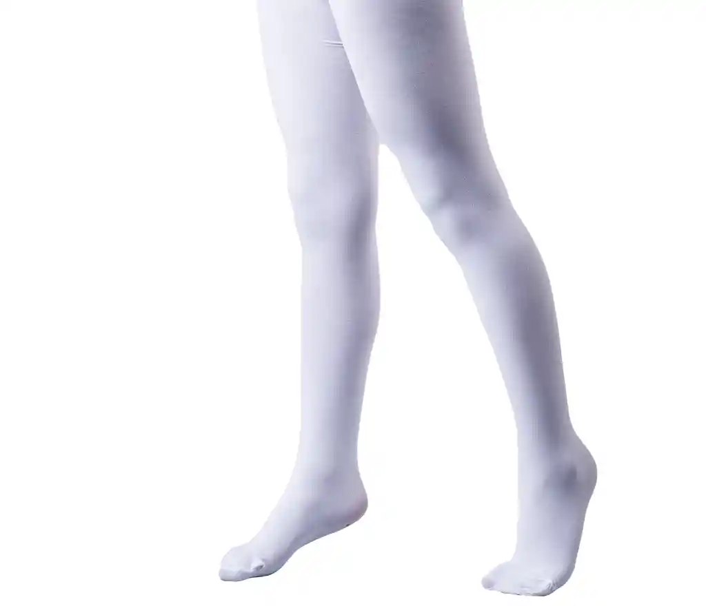 Panty Opaca Elasticada De Niña 80 Denier 11-14 Años Blanco