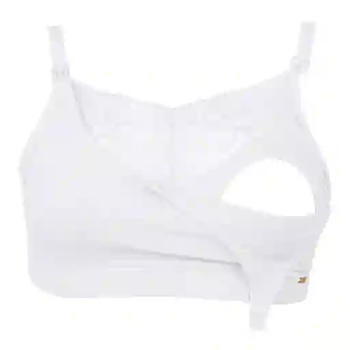 Sostén Lactancia 2rios Semi Encaje Microfibra Blanco Talla Xl