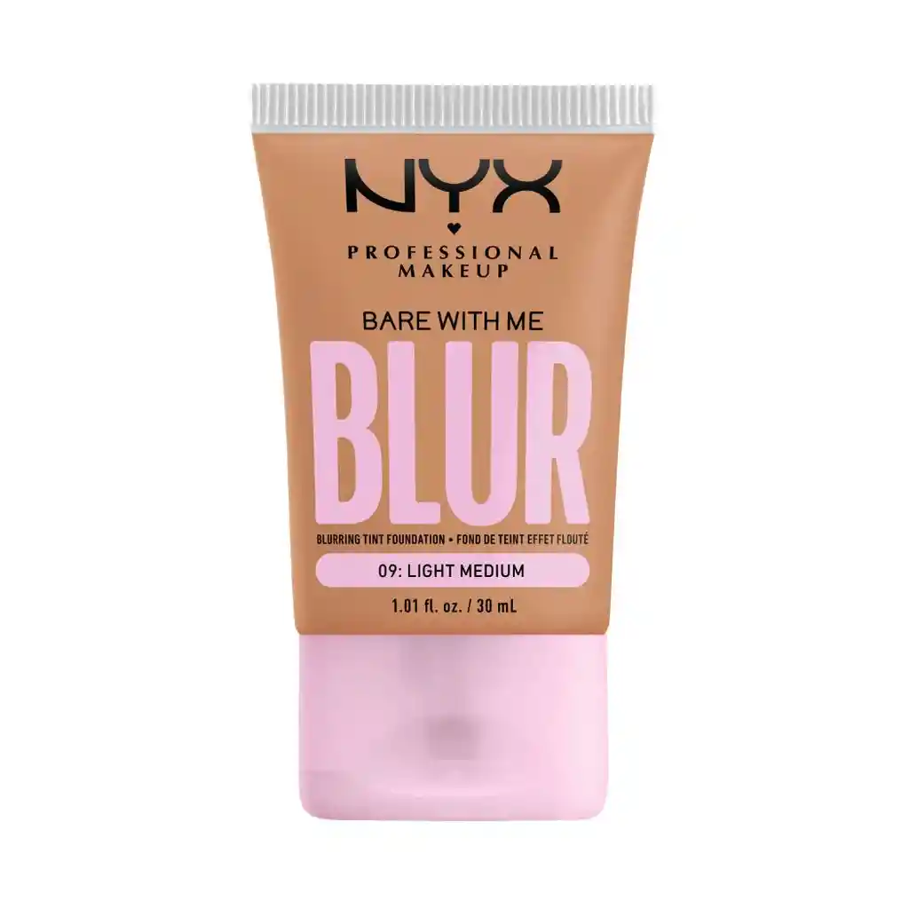 Base De Maquillaje Líquida Nyx Bare With Me Blur Tint 16 Hrs. Light Medium