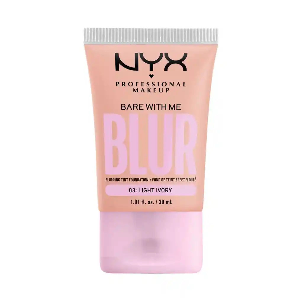 Base De Maquillaje Líquida Nyx Bare With Me Blur Tint 16 Hrs. Light Ivory