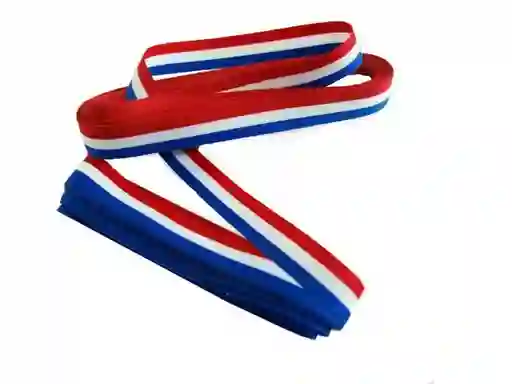 Cinta De Tela Tricolor Bandera Chilena 5cm X 22.86mts