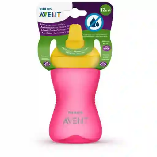 Vaso Con Boquilla Dura Avent Hard Spout-rosado