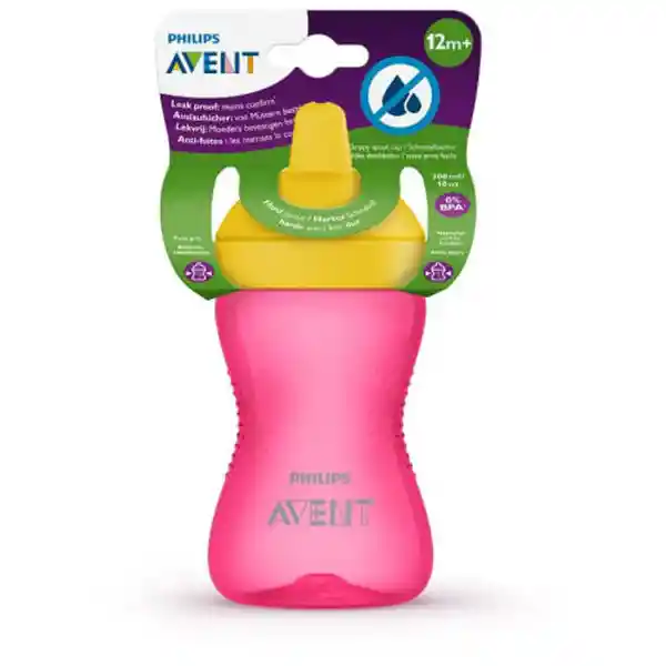 Vaso Con Boquilla Dura Avent Hard Spout-rosado