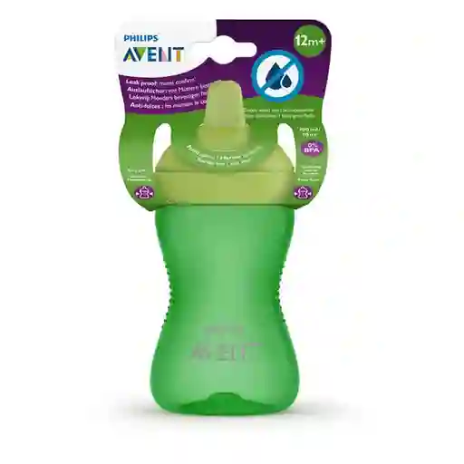 Vaso Con Boquilla Dura Avent Hard Spout-verde