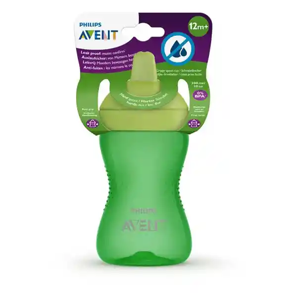 Vaso Con Boquilla Dura Avent Hard Spout-verde