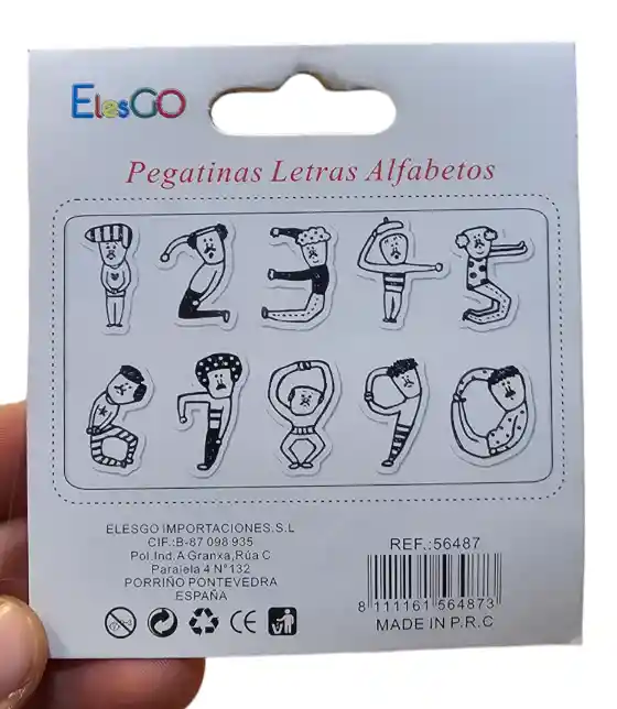 Stickers Adhesivos Números Diseños Personitas