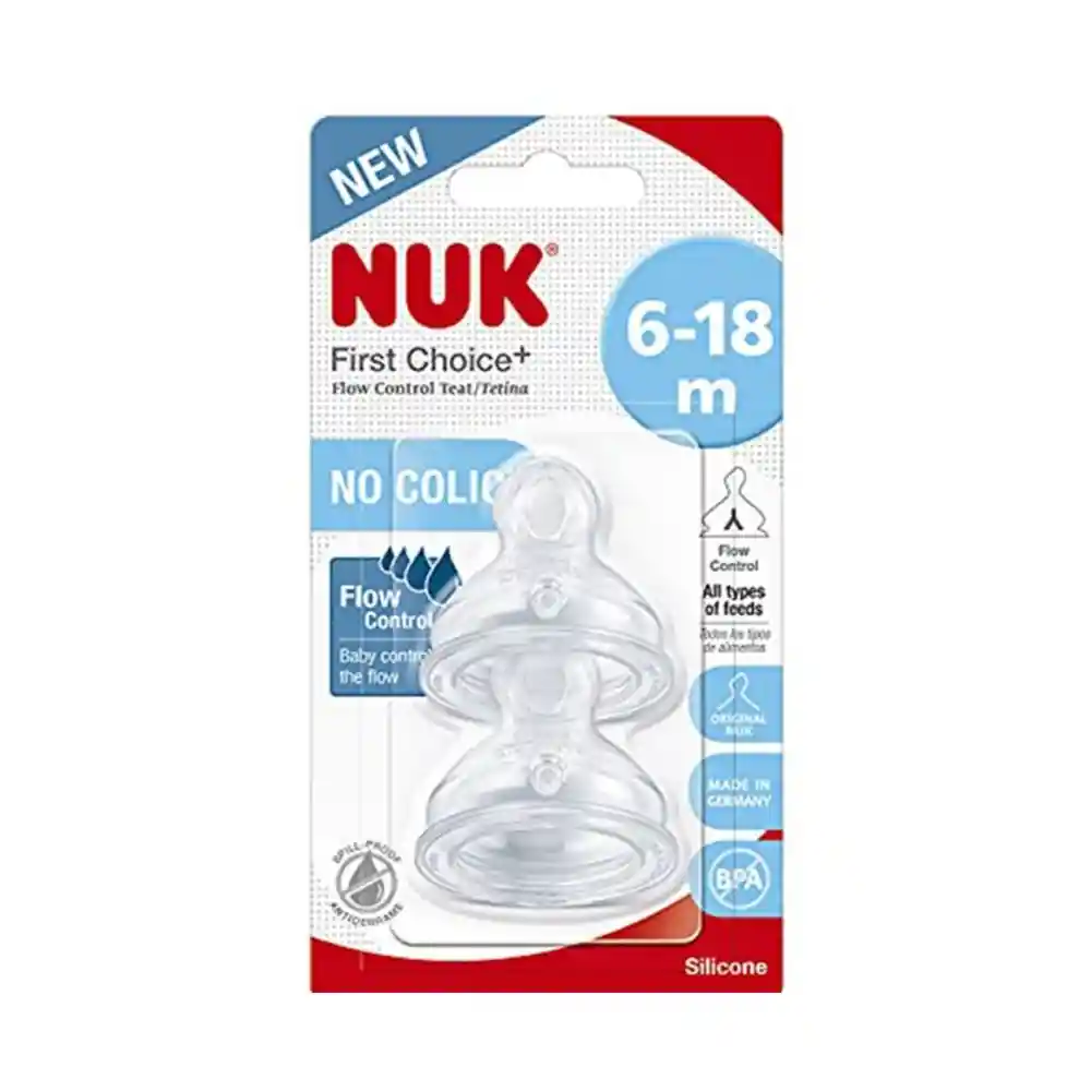 Tetinas Nuk First Choice Etapa 2 Flow Control 2 Uns