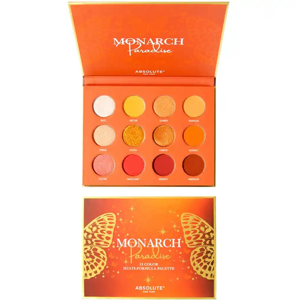 Paleta De Sombras Absolute New York Monarch Paradise 12 Color Book