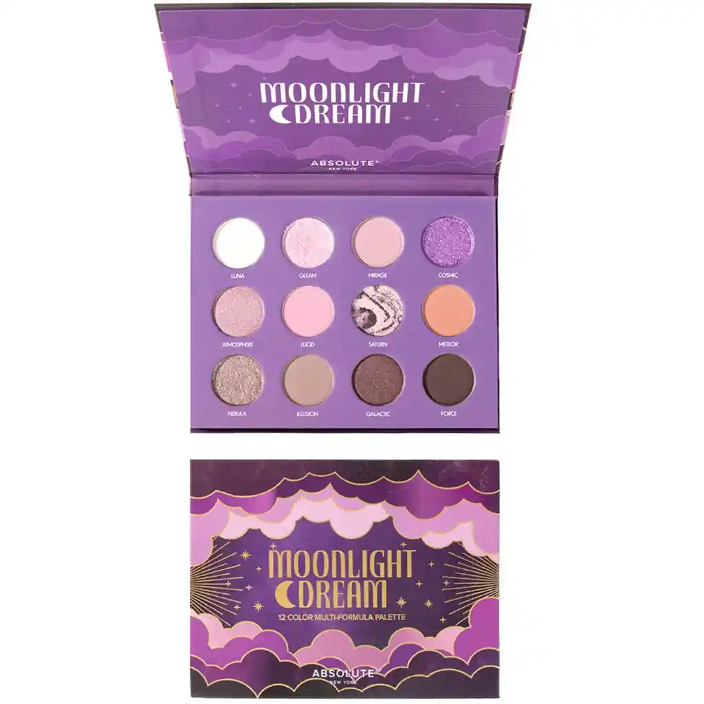 Paleta De Sombras Absolute New York Moonlight Dream 12 Color Book