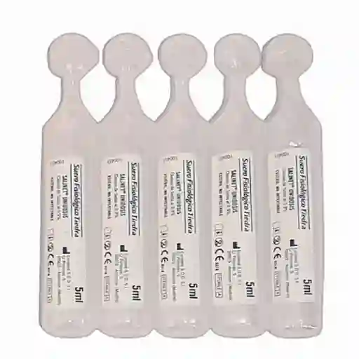 Pack X 5 Suero Fisiológico 0,9% Limpieza 5ml