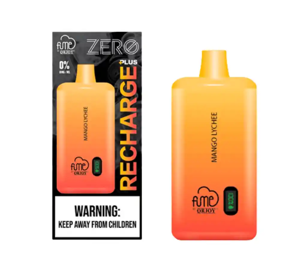 Vape Fume 10.000 Puff Recharge Plus 0% Nic Mango Lycheee