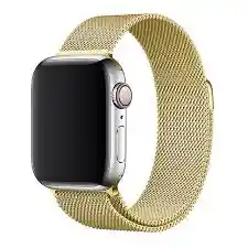 Correa Apple Watch 42/45 Mm Dorada Metalica