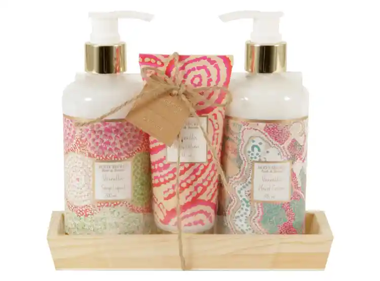 Body Secret Set Bath Wood Natural Nav23