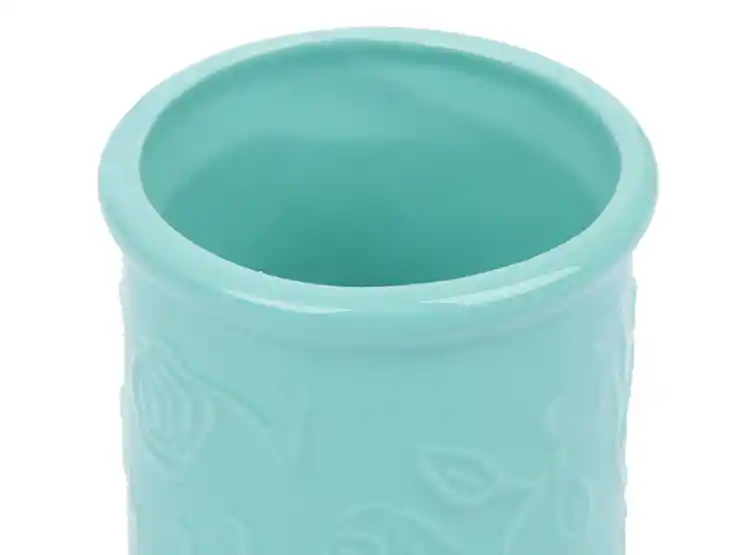 Set Porta Jabón Líquido + Vaso Romantic Aqua Ripley Home