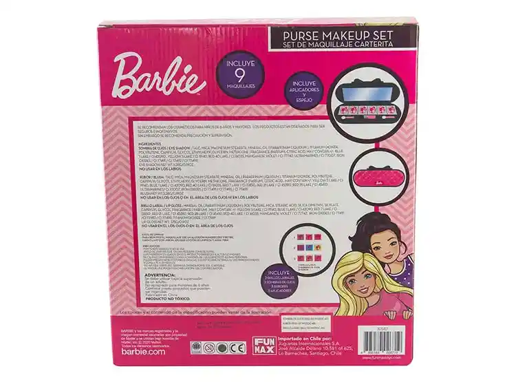 Barbie Set Maquillaje Carterita