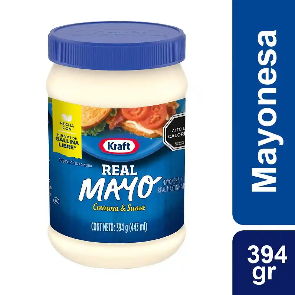 Mayonesa En Pote Kraft Real 394 G