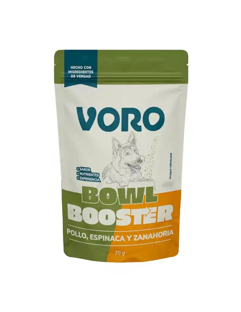 Voro - Bowl Booster Pollo, Espinaca Y Zanahoria Perros 70g