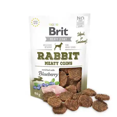 Brit Jerky Snack Rabbit Meaty Coins For Dogs 80 Gr