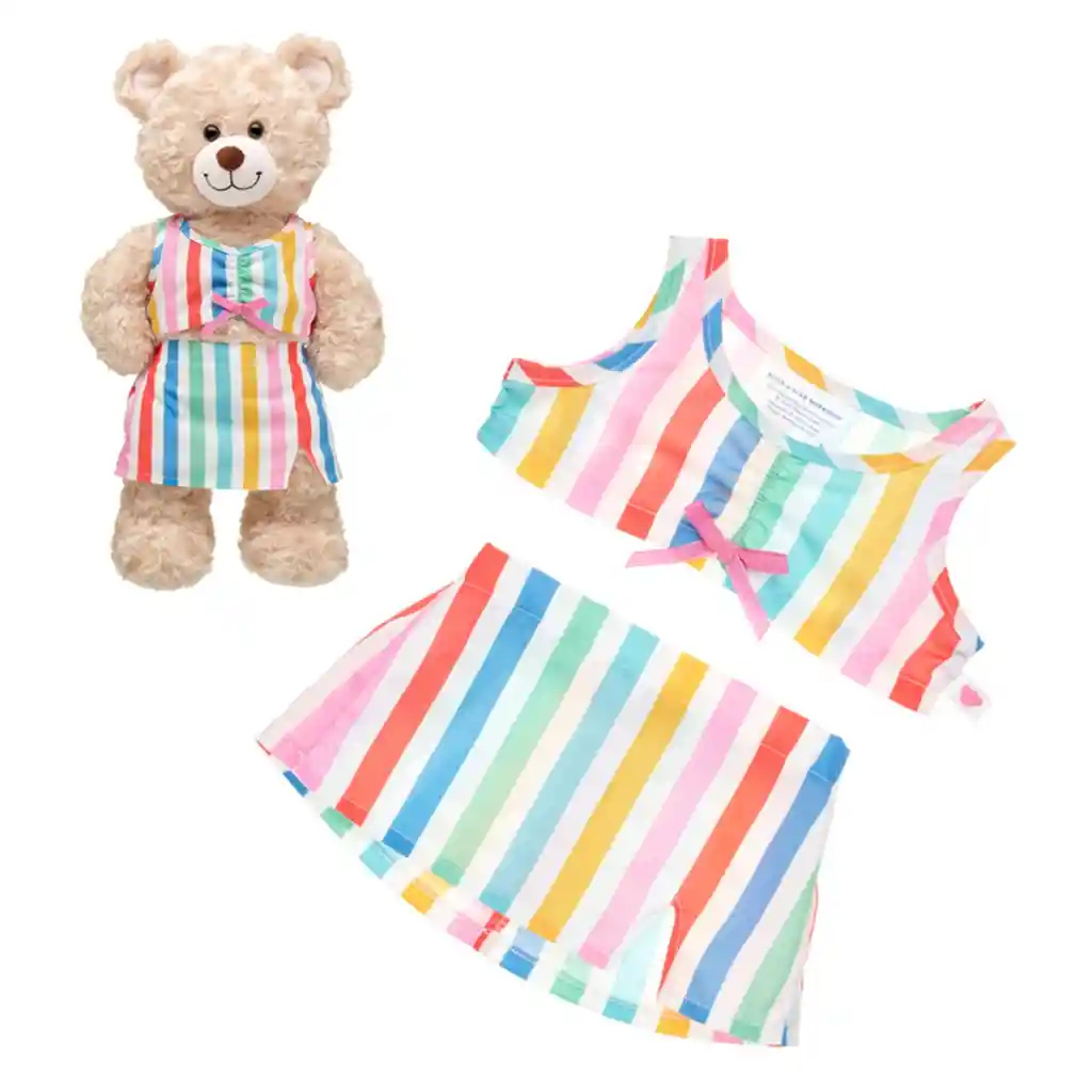 Set Falda Y Top Arcoiris Build-a-bear