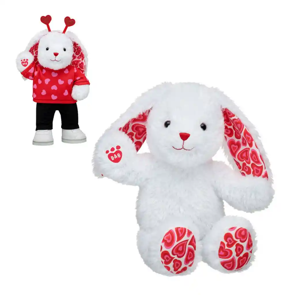 Peluche Pawlette Blanca Corazones Build-a-bear