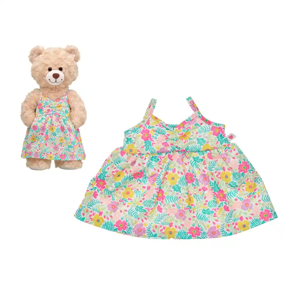 Vestido Largo Floral Build-a-bear