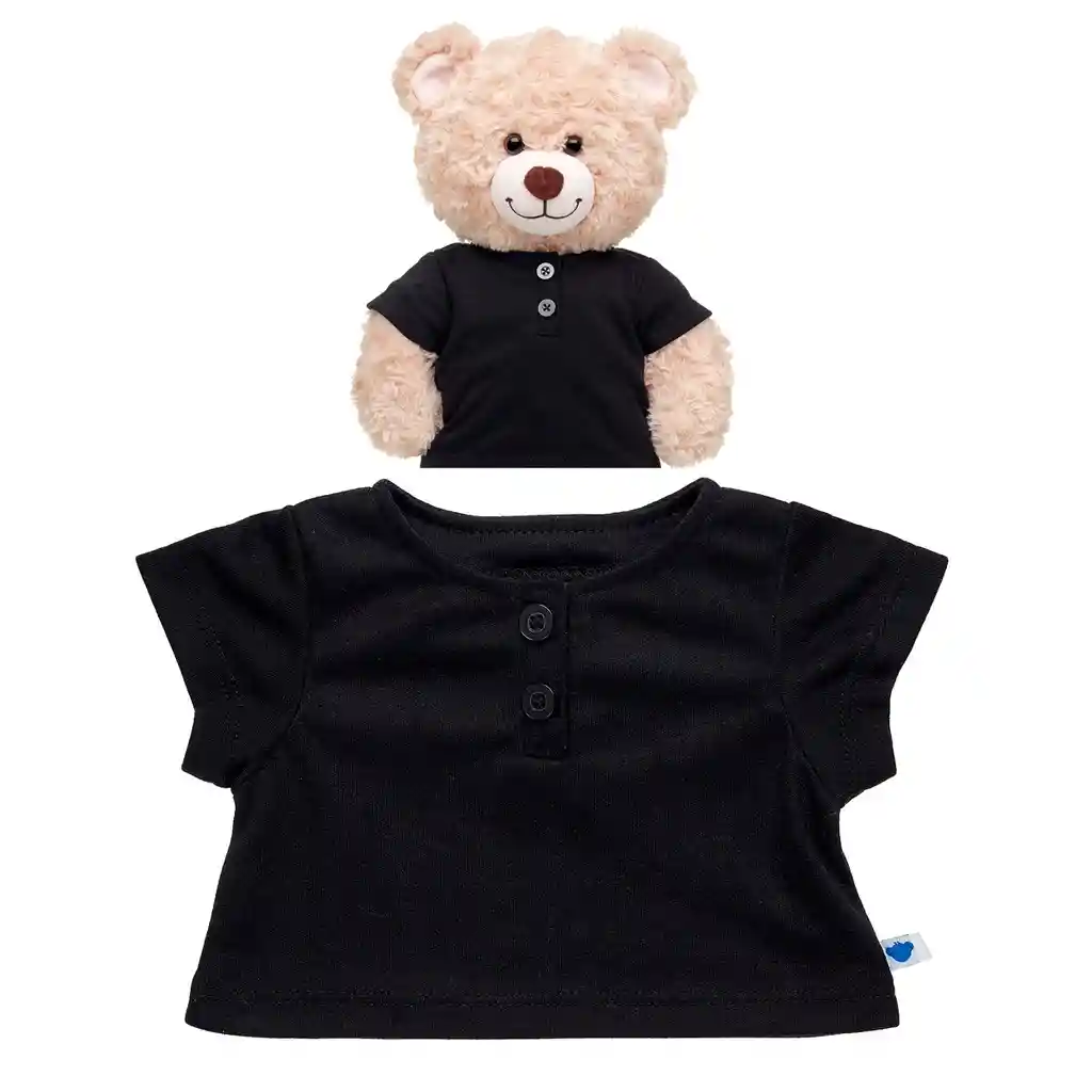 Polera Negra Con Botones Build-a-bear