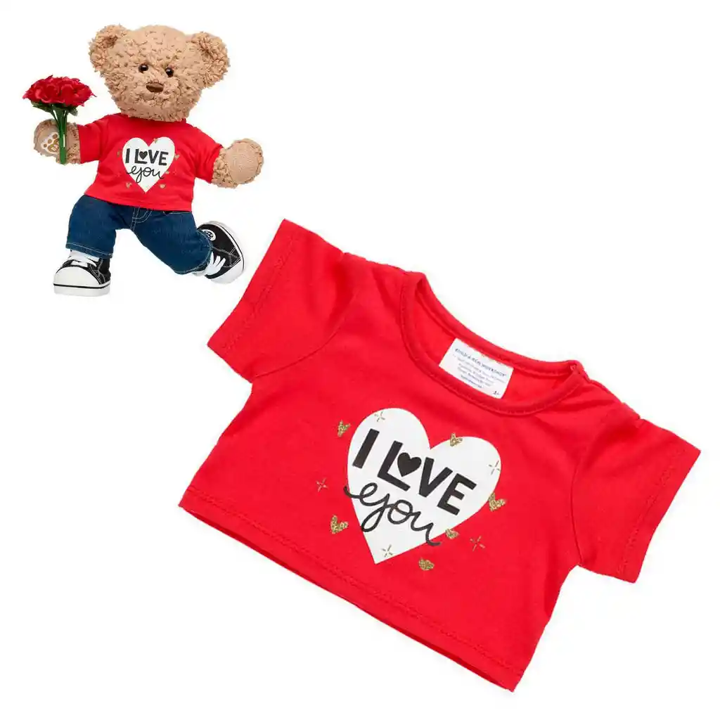 Polera Roja I Love You Build-a-bear