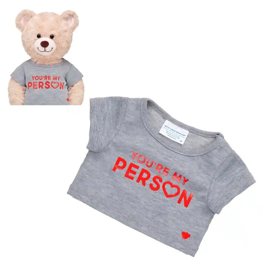 Polera Gris Tu Eres Mi Persona Build-a-bear