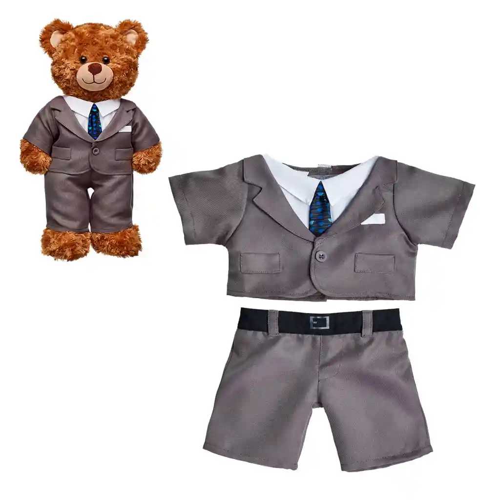 Traje De Negocios Gris Build-a-bear