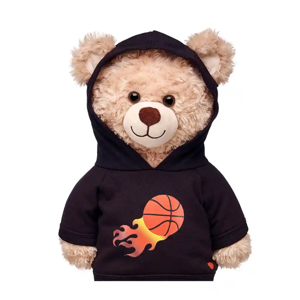 Polera Negra Basketball Con Gorro Build-a-bear