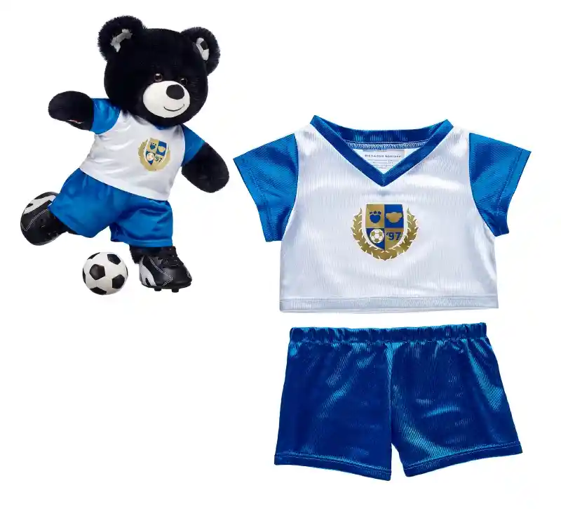 Uniforme Futbol Azul Con Blanco Build-a-bear