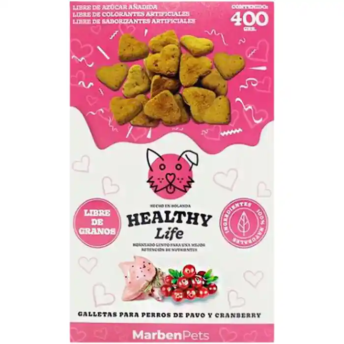 Healthy Life Hipoalergénicas Pavo Cranberries 400 G