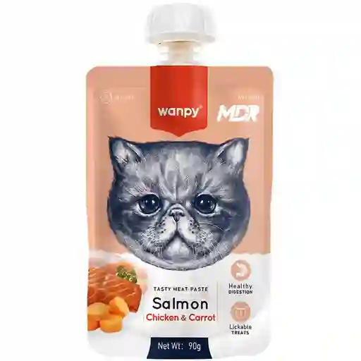 Wanpy Cremoso De Salmón Para Gatos 90 G