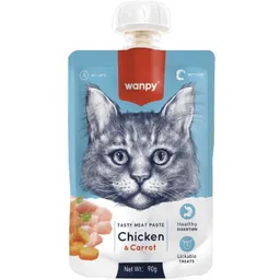 Wanpy Cremoso De Pollo Para Gatos 90 G