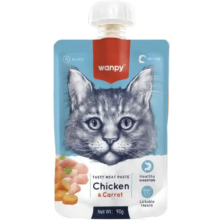 Wanpy Cremoso De Pollo Para Gatos 90 G