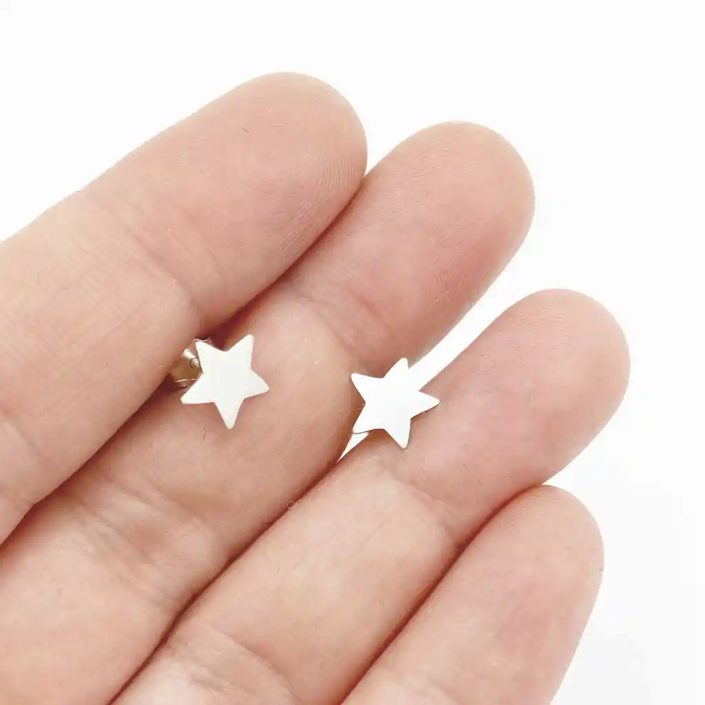 Aros Estrella De Plata Mini