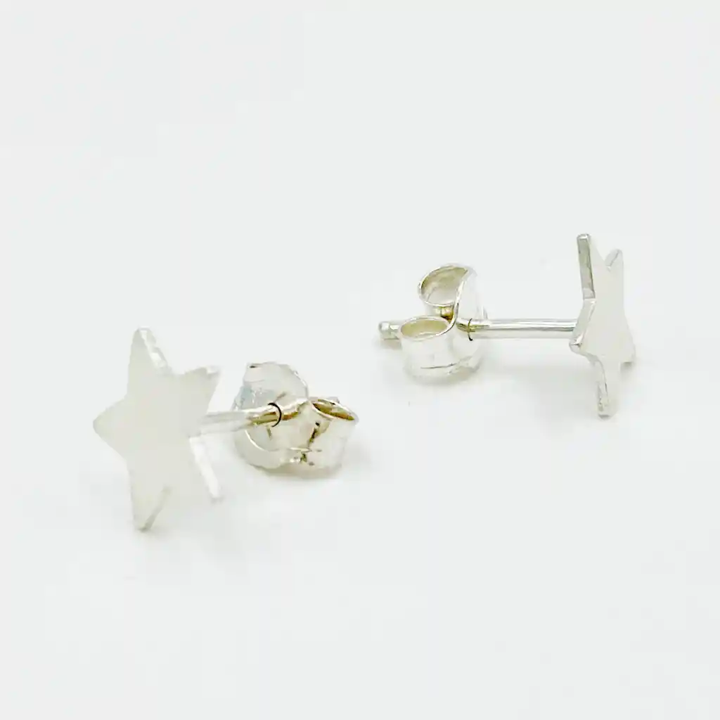 Aros Estrella De Plata Mini