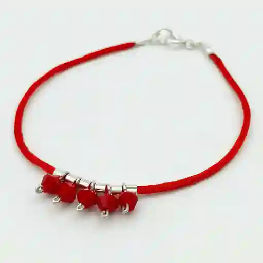 Pulsera Roja Con Cristales