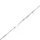 Tobillera Cola De Topo Cuadrada 8 Bolitas Plata Fina 925