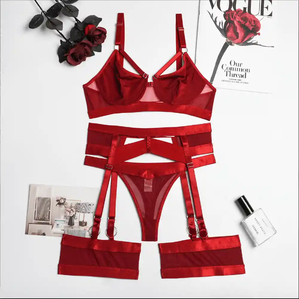 Conjunto Bralette Rojo – Talla M Y L