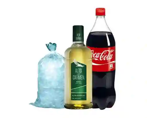 Pack Alto 750 + Coca Zero 1.5lts + Hielo 2kg