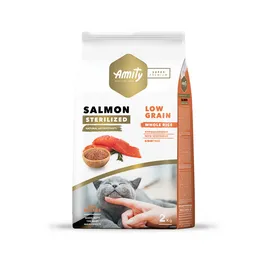 Amity - Super Premium Low Grain Salmon Gato Adulto Esterilizado 2 Kg