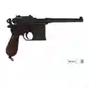 Pistola Mauser C96 Wwii M-1024 Reproduccion Decorativa Piezas Movibles