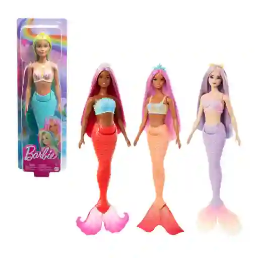 Barbie Fantasía Muñeca Sirenas Con Cabello De Colores