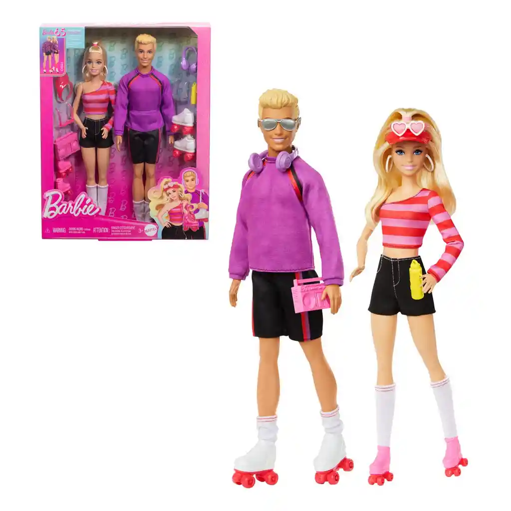 Barbie Muñecos Barbie Y Ken En Patines 65 Aniversario