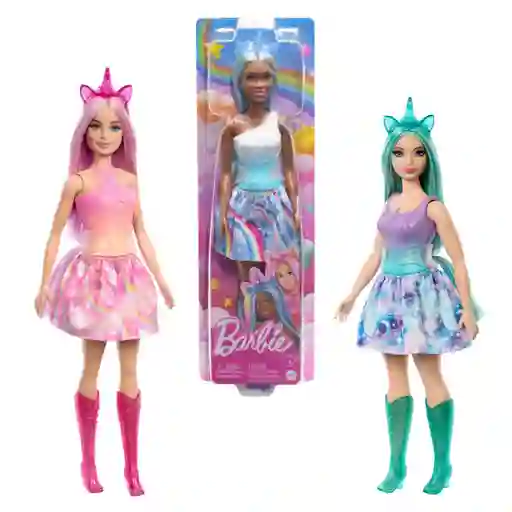 Barbie Fantasía Muñeca Unicornio Faldas De Ensueño