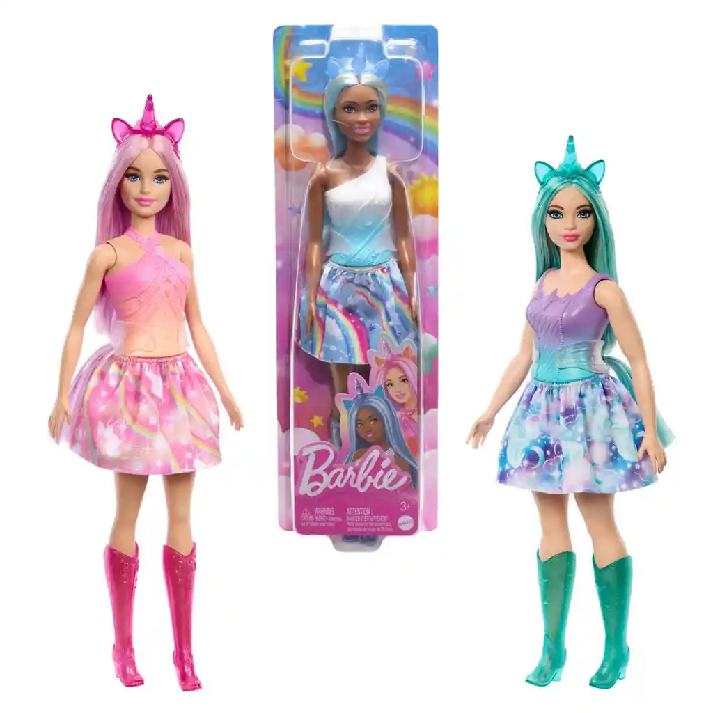 Barbie Fantasía Muñeca Unicornio Faldas De Ensueño