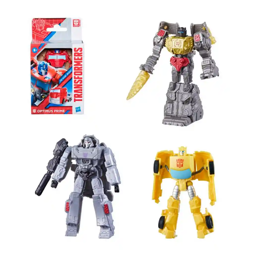 Transformers Authentics Bravo2- Optimus-bumblebee-megatron-grimlock