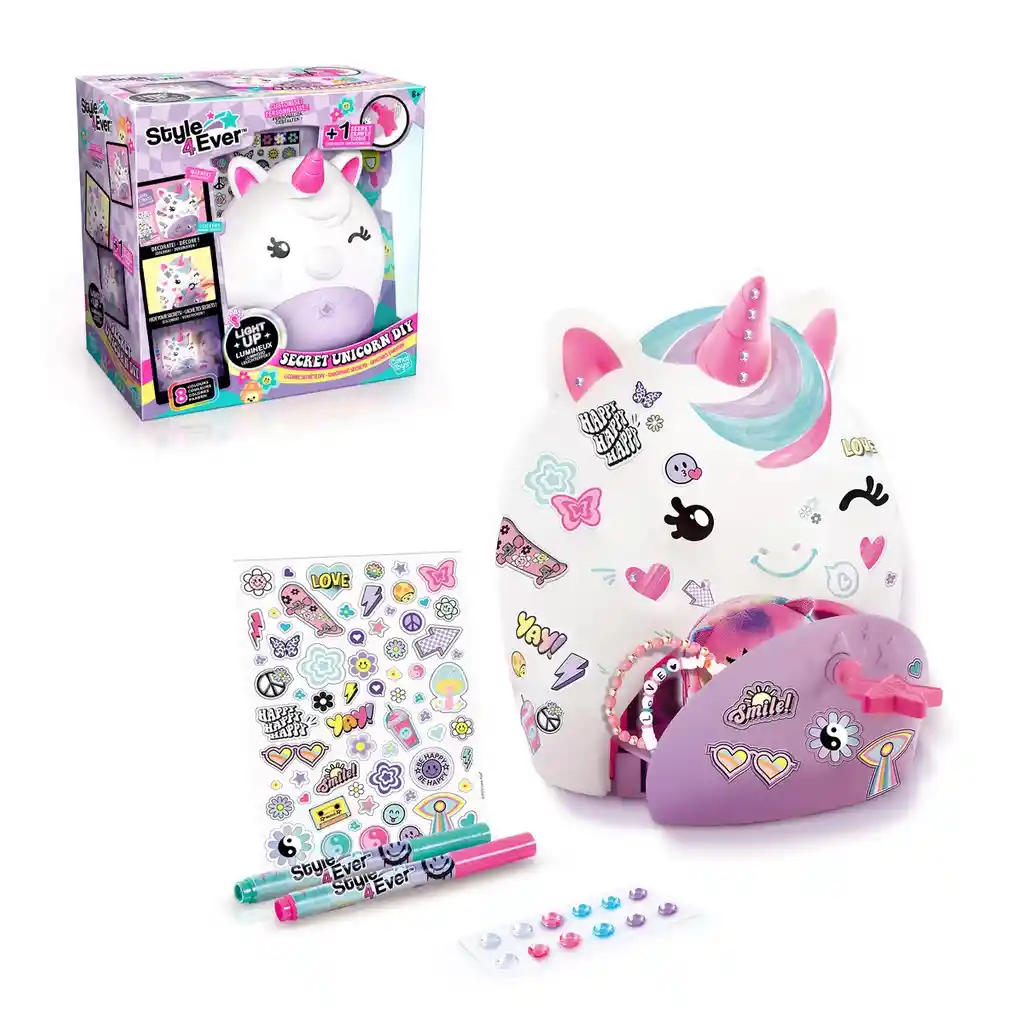 Unicornio Luminoso Diy Con Compartimento Secreto