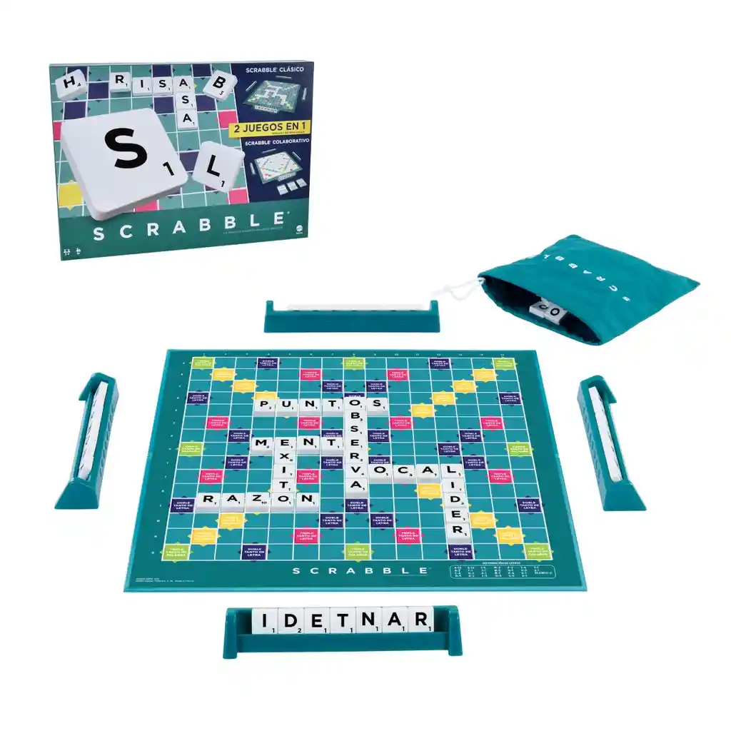 Scrabble Mattel 2 En 1 Colaborativo